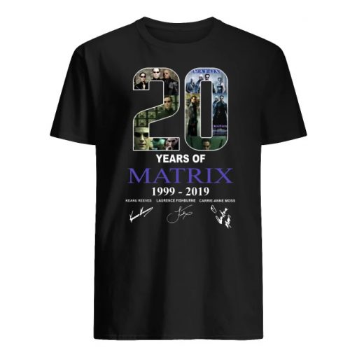 20 years of matrix 1999-2019 signatures men's shirt