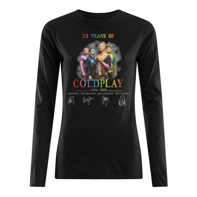 23 years of coldplay 1996-2019 signatures long sleeved