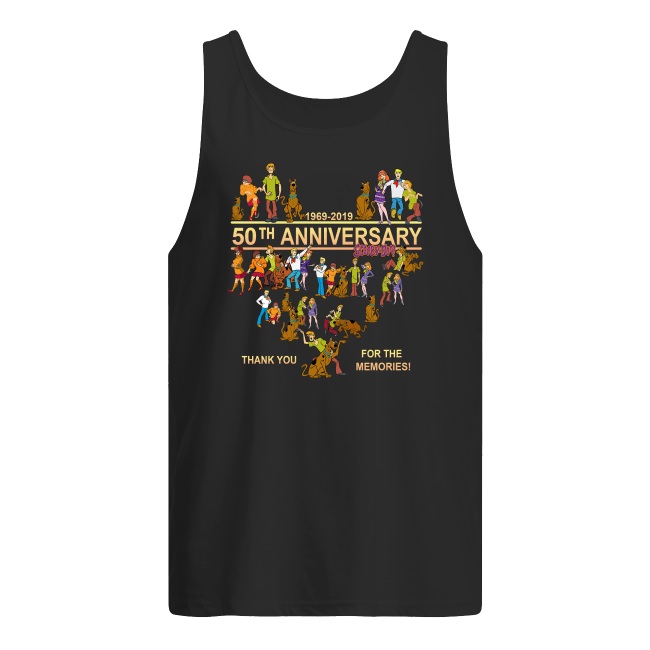 50th anniversary scooby-doo 1969-2019 thank you for the memories men's tank top