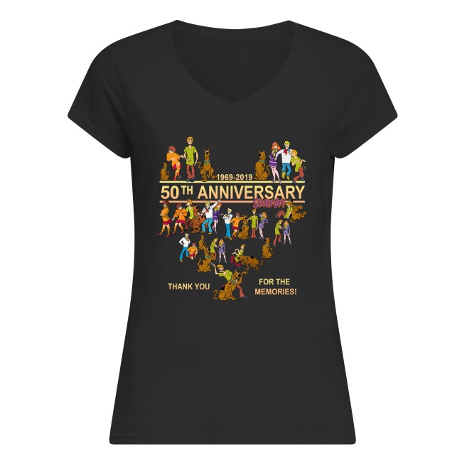 50th anniversary scooby-doo 1969-2019 thank you for the memories women's v-neck
