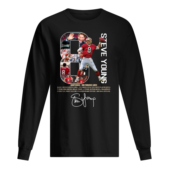 8 steve young san francisco 49ers signature long sleeved