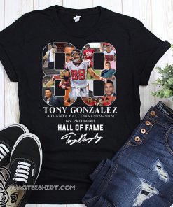 88 tony gonzalez atlanta falcons hall of fame signature shirt