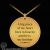 A big piece of my heart my brother necklace
