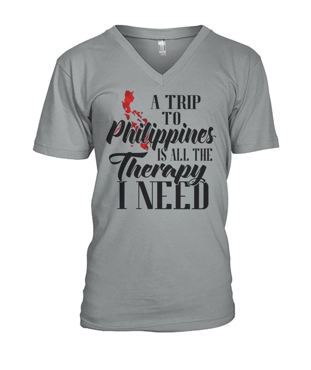 A trip to philippines all the therapy I need mens v-neck