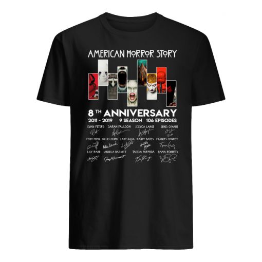 American horror story 8th anniversary 2011-2019 9 season 106 episodes signatures men's shirt