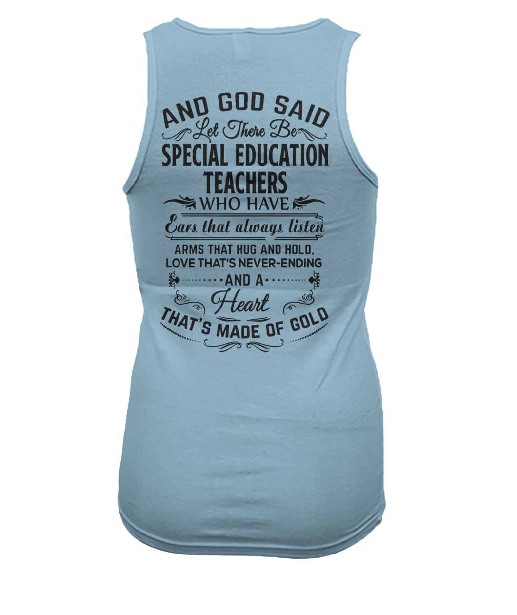And God said let there be special education teachers women's tank top