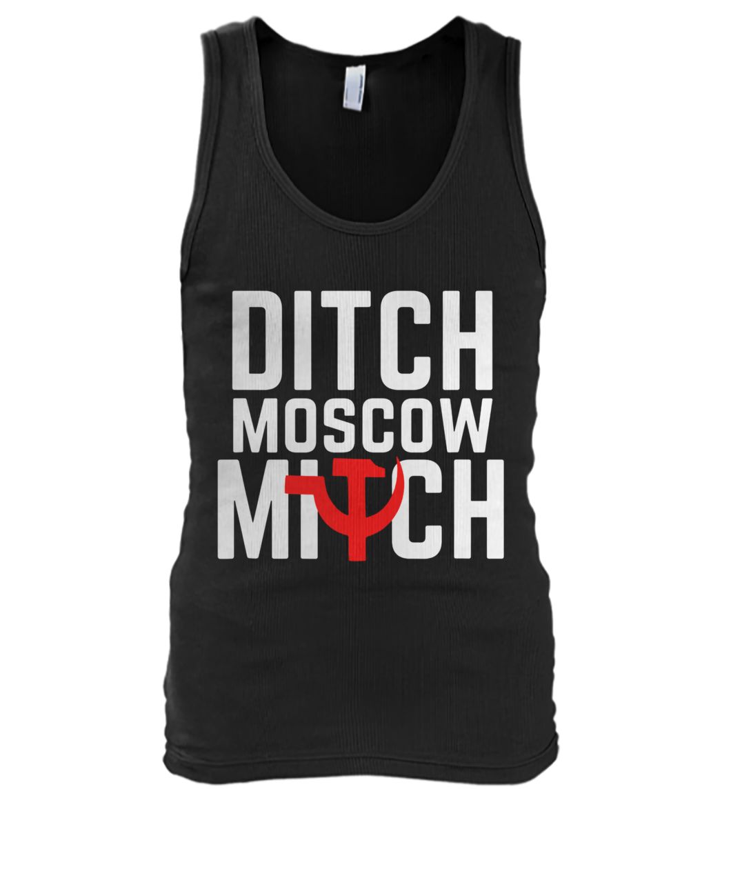Anti trump russia ditch moscow mitch traitor men's tank top