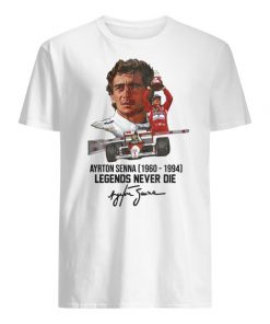 Ayrton senna 1960-1994 legends never die signature men's shirt