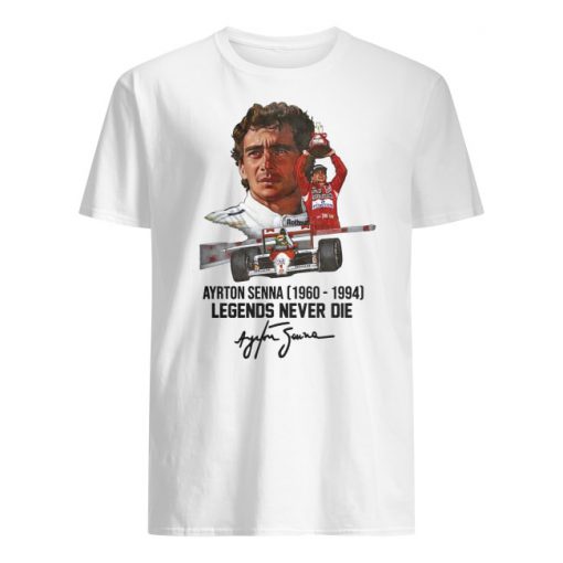 Ayrton senna 1960-1994 legends never die signature men's shirt