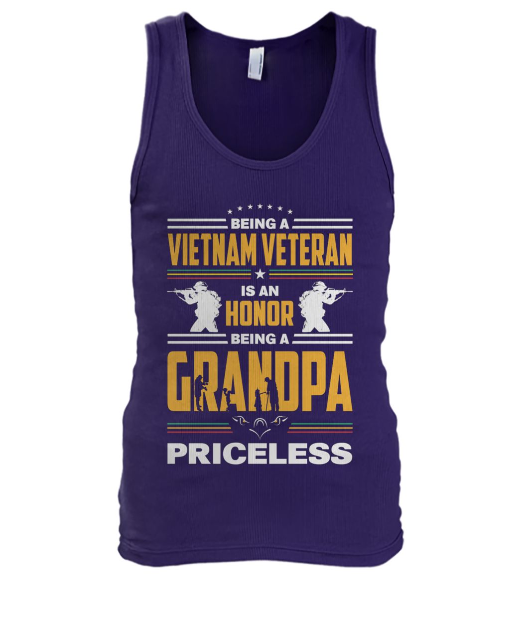 Being a vietnam veteran is an honor being grandpa priceless men's tank top