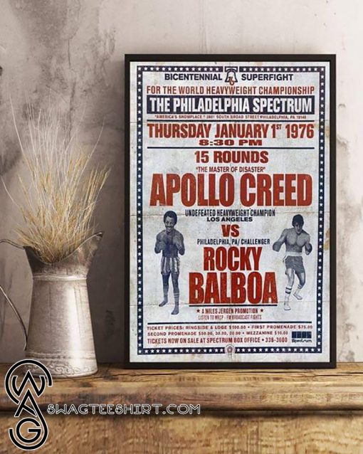 Bicentennial superfight the philadelphia spectrum rocky balboa vs apollo creed poster