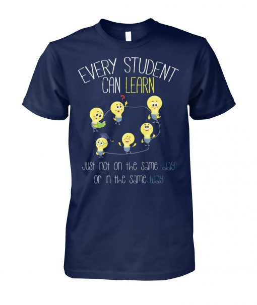 Bulds every student can learn just not on the same day unisex cotton tee