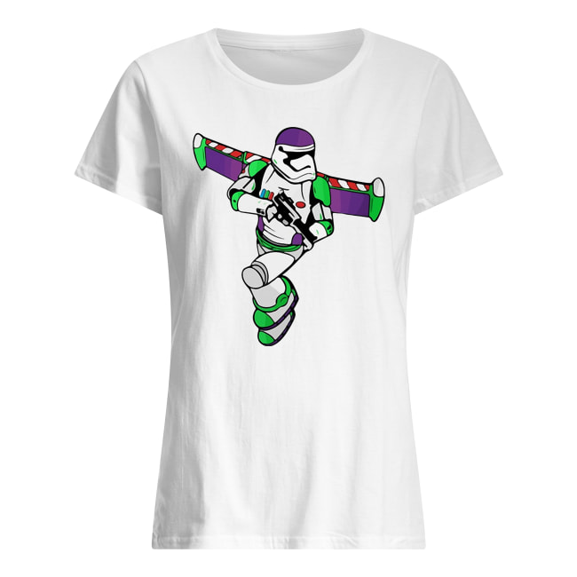 Buzz lightyear stormtrooper star wars women's shirt