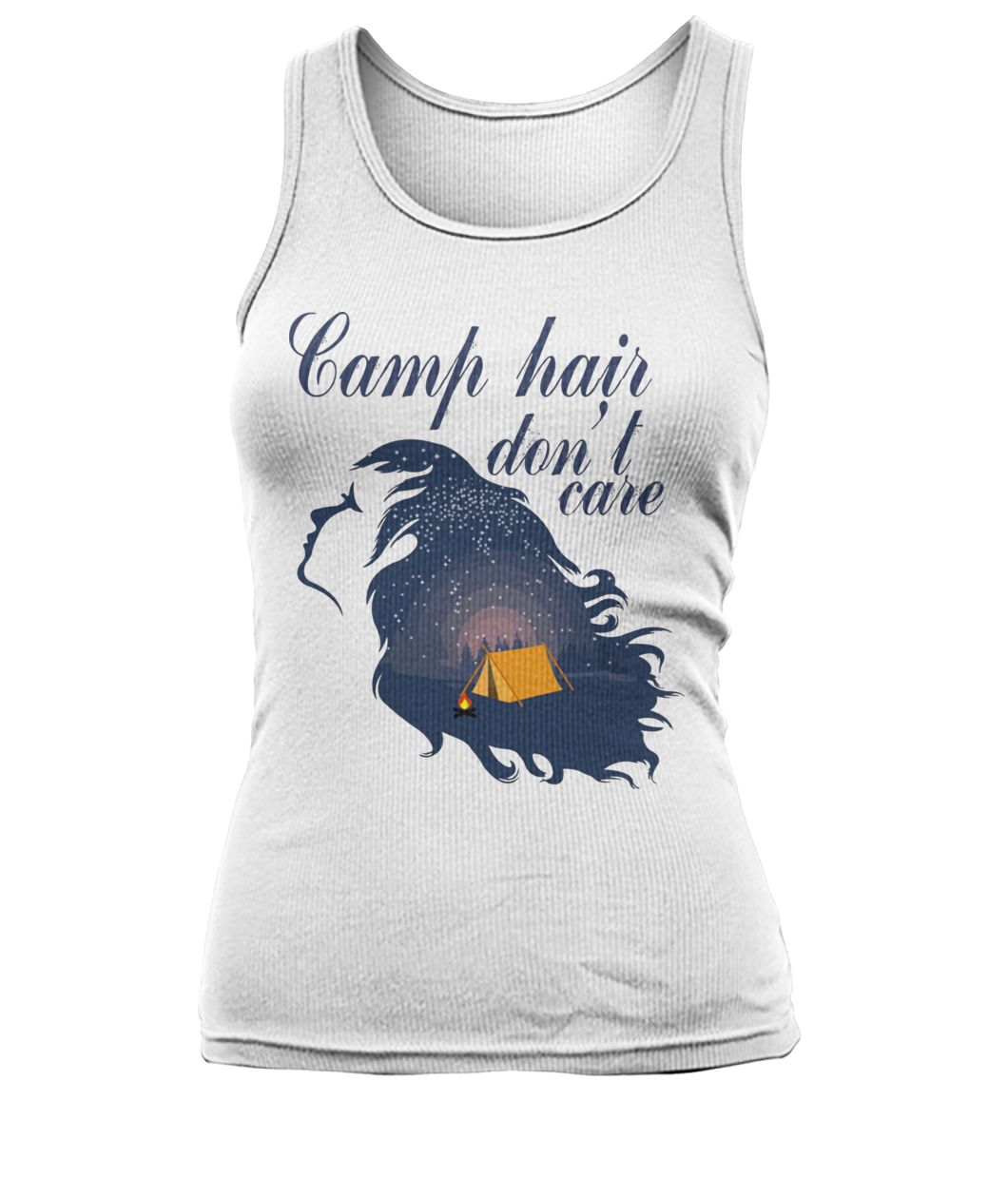 Camp hair don't care women's tank top