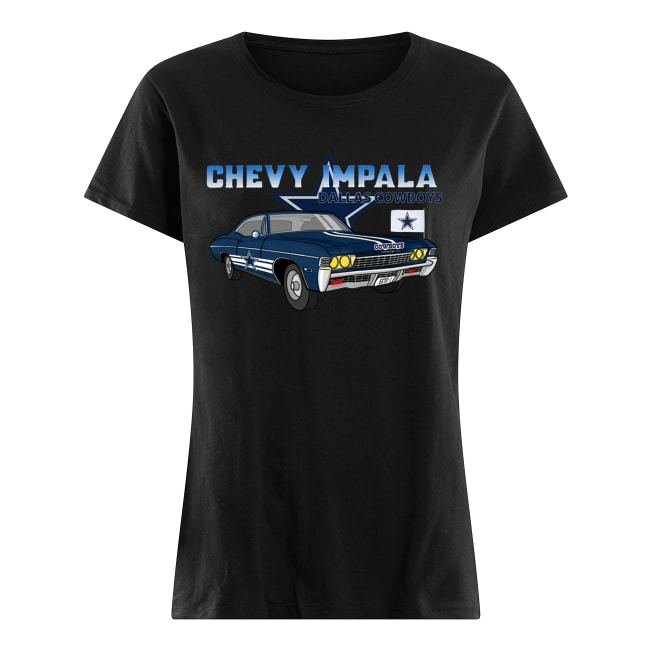 Chevy impala 1967 dallas cowboys women's shirt