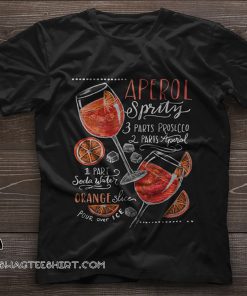Cocktail italian aperol spritz recipe shirt