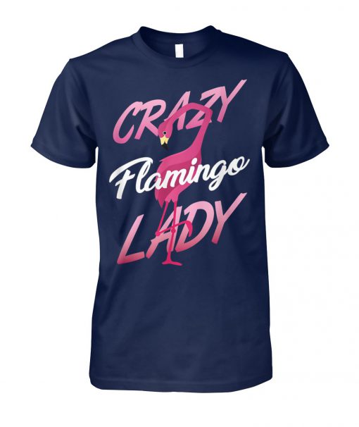 Crazy flamingo lady unisex cotton tee