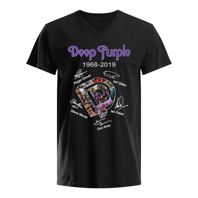 Deep purple 1968-2019 signatures men's v-neck