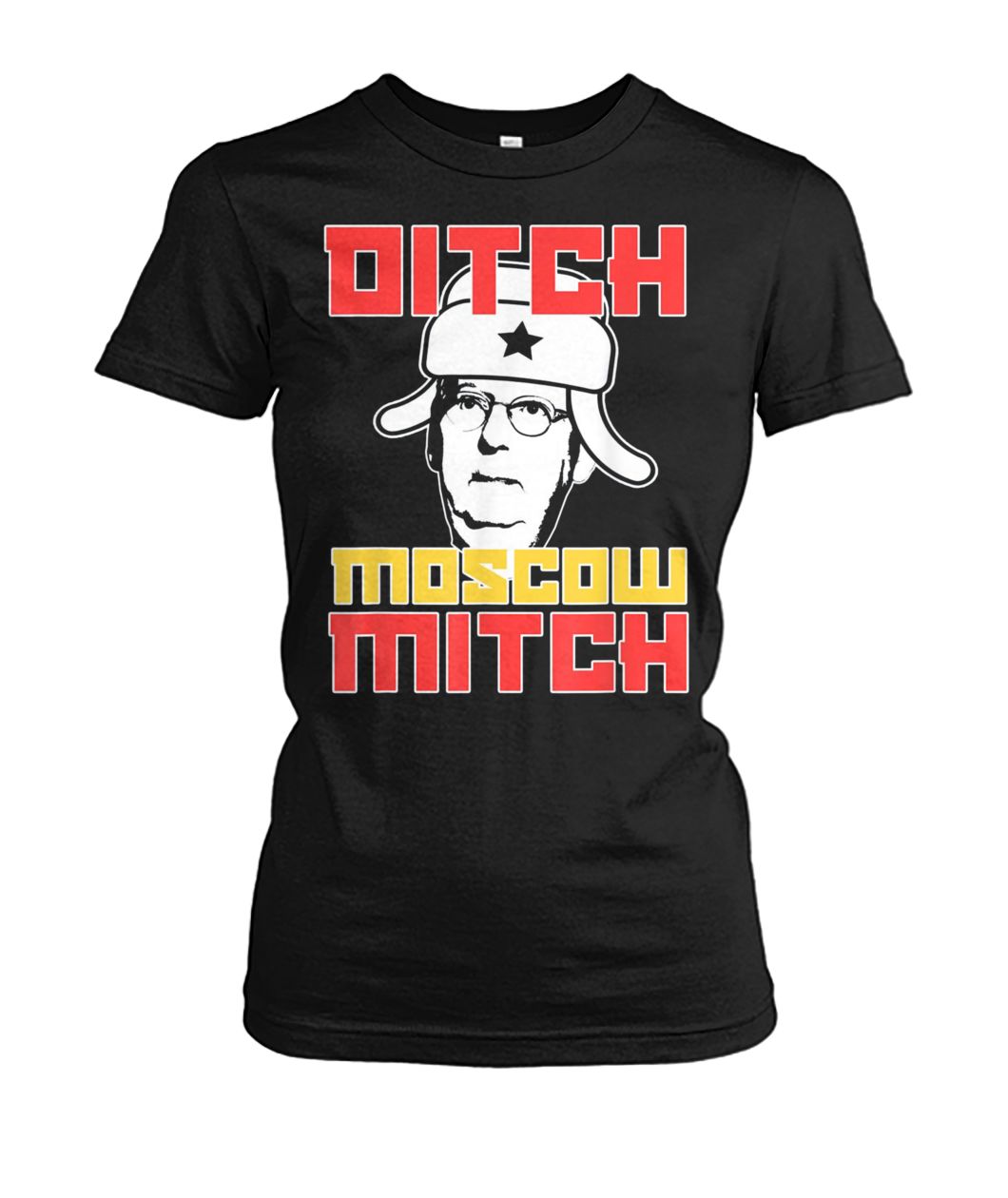 Ditch moscow mitch senator mcconnell anti turtle face meme women's crew tee
