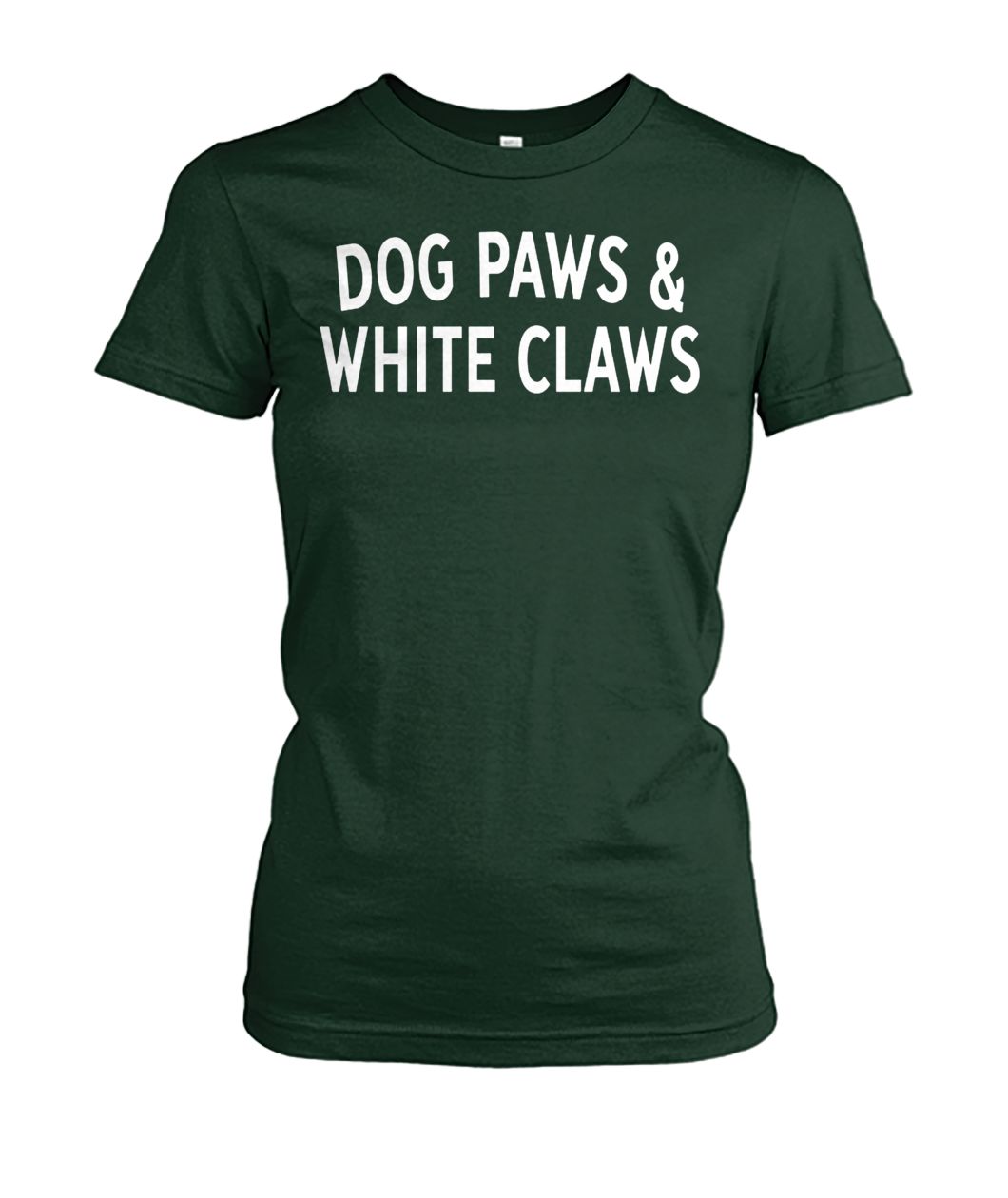 Dog paws and white claws women's crew tee