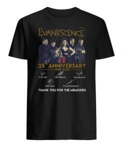 Evanescence 25th anniversary 1995-2020 signatures thank you for the memories men's shirt