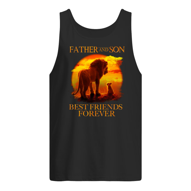 Father and son best friend forever the lion king men's tank top