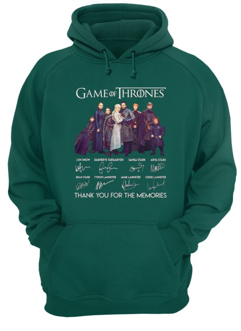 Game of thrones thank you for the memories signatures hoodie