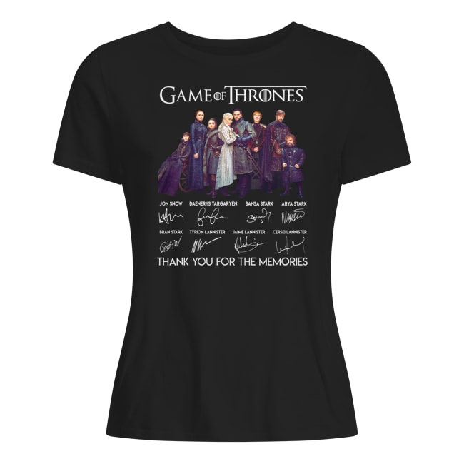 Game of thrones thank you for the memories signatures women's shirt