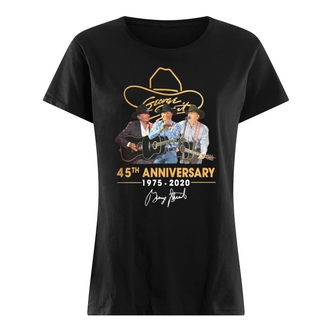 George strait 45th anniversary 1975-2020 signature women's shirt