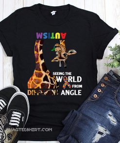 Giraffe autism seeing the world from different angle shirt