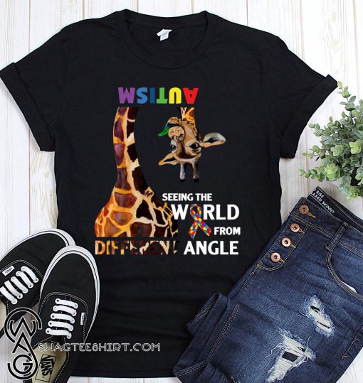 Giraffe autism seeing the world from different angle shirt