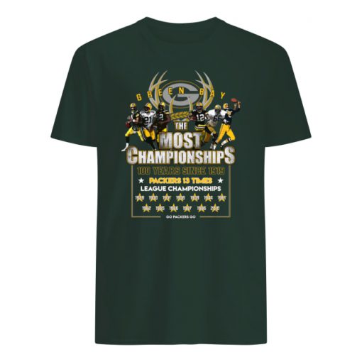 Green bay packers the most championships 100 years since 1019 packers 13 times men's shirt