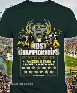 Green bay packers the most championships 100 years since 1019 packers 13 times shirt