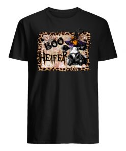 Halloween boo heifer leopard men's shirt