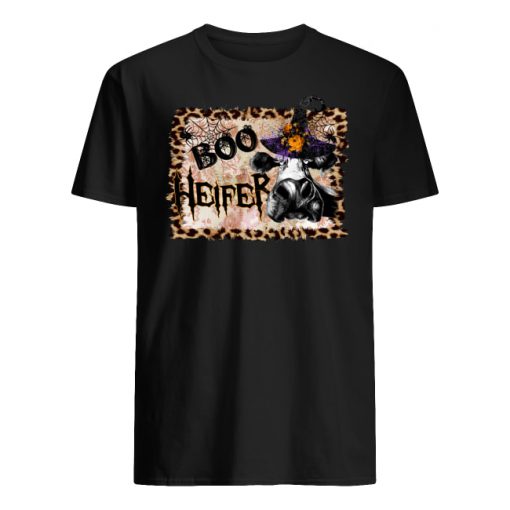Halloween boo heifer leopard men's shirt