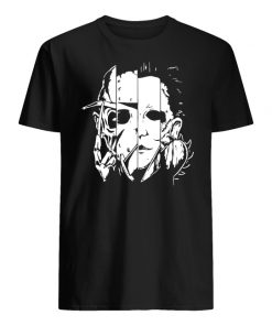 Halloween horror movie characters mashup men's shirt
