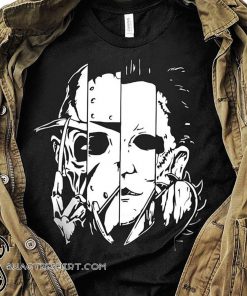Halloween horror movie characters mashup shirt