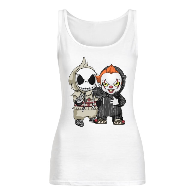 Halloween jack skellington and pennywise women's tank top