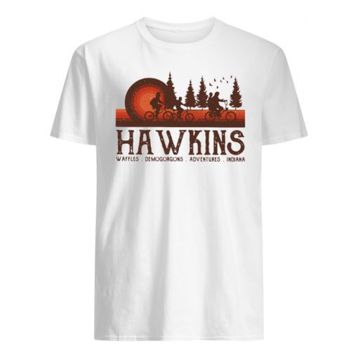 Hawkins waffles demogorgons adventures indiana stranger things men's shirt