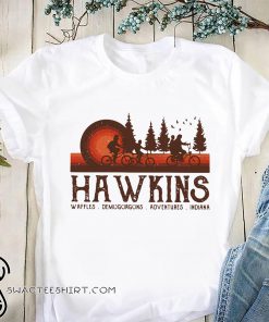 Hawkins waffles demogorgons adventures indiana stranger things shirt