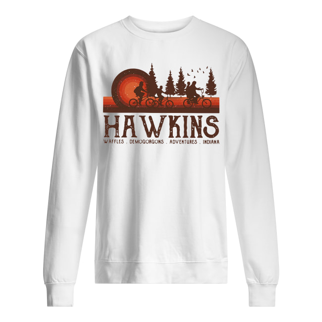 Hawkins waffles demogorgons adventures indiana stranger things sweatshirt