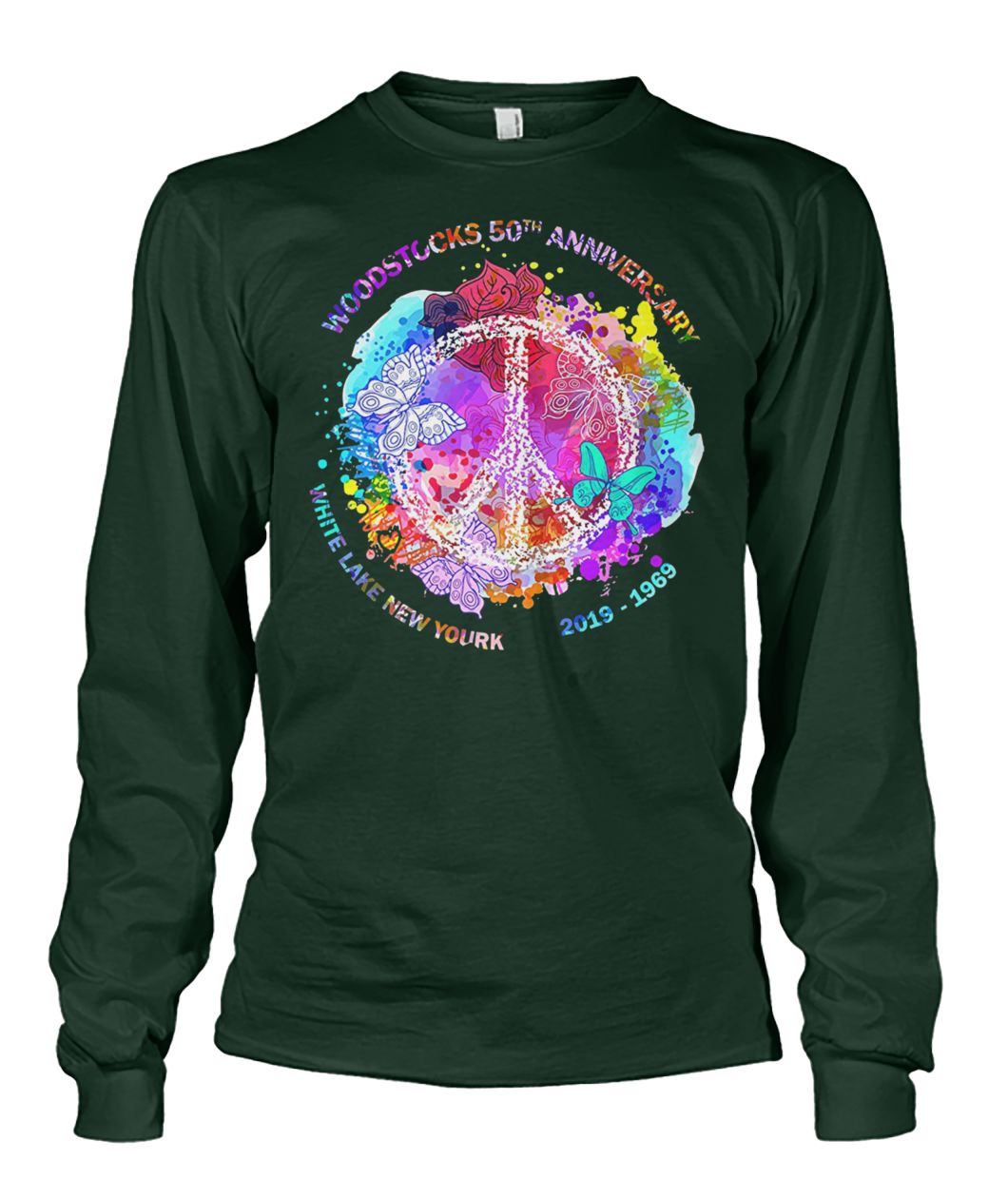 Hippie woodstock 50th anniversary 1969-2019 peace and love unisex long sleeve
