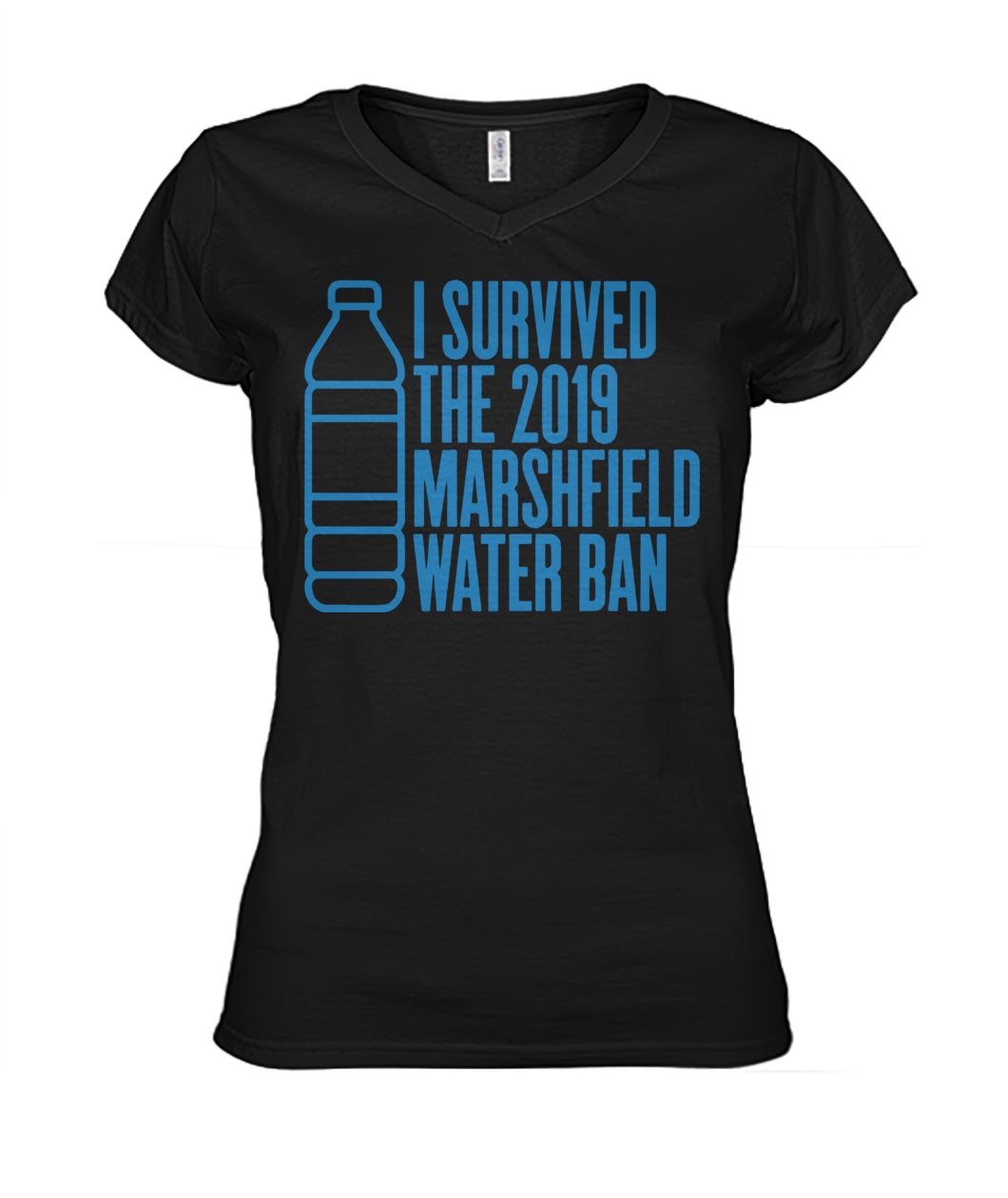 I survived the 2019 marshfield water ban women's v-neck