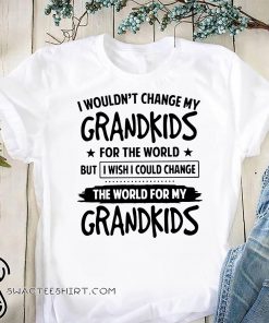 I wouldn’t change my grandkids for the world but I wish I could change the world for my grandkids shirt
