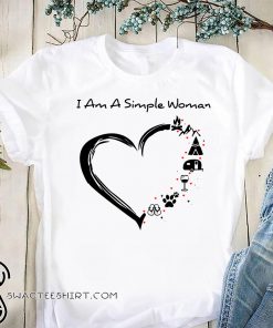I'm a simple woman camping heart shirt