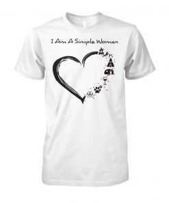 I'm a simple woman camping heart unisex cotton tee