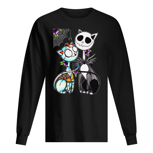 Jack skellington and sally cat long sleeved