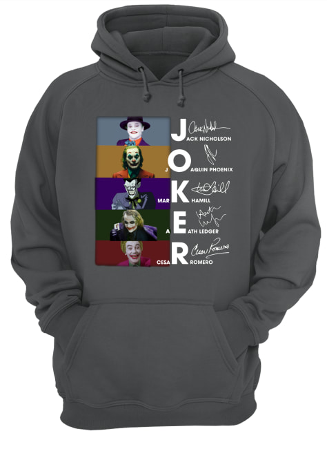 Joker all version signatures hoodie