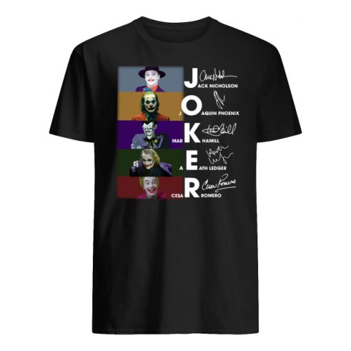 Joker all version signatures men's shirt