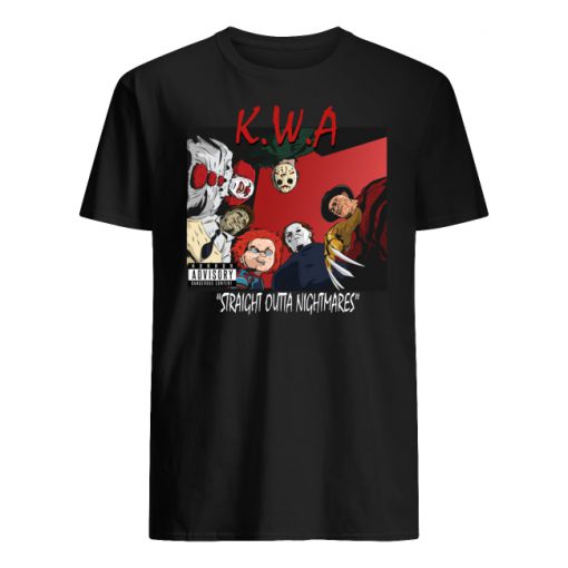 KWA horror characters straight outta nightmares halloween men's shirt